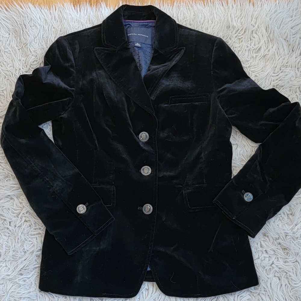 Black Velvet Banana Republic Blazer